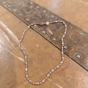 Bronze and silver anklet